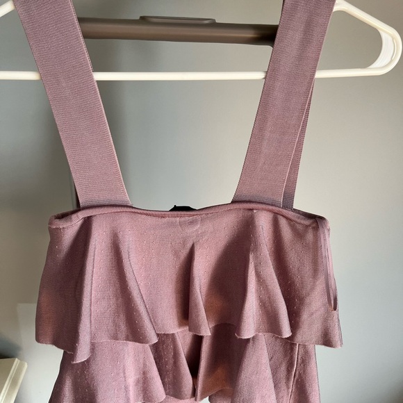 🌻3/25$ New with tags Zara Lilac ruffle crop top Small - Picture 6 of 8